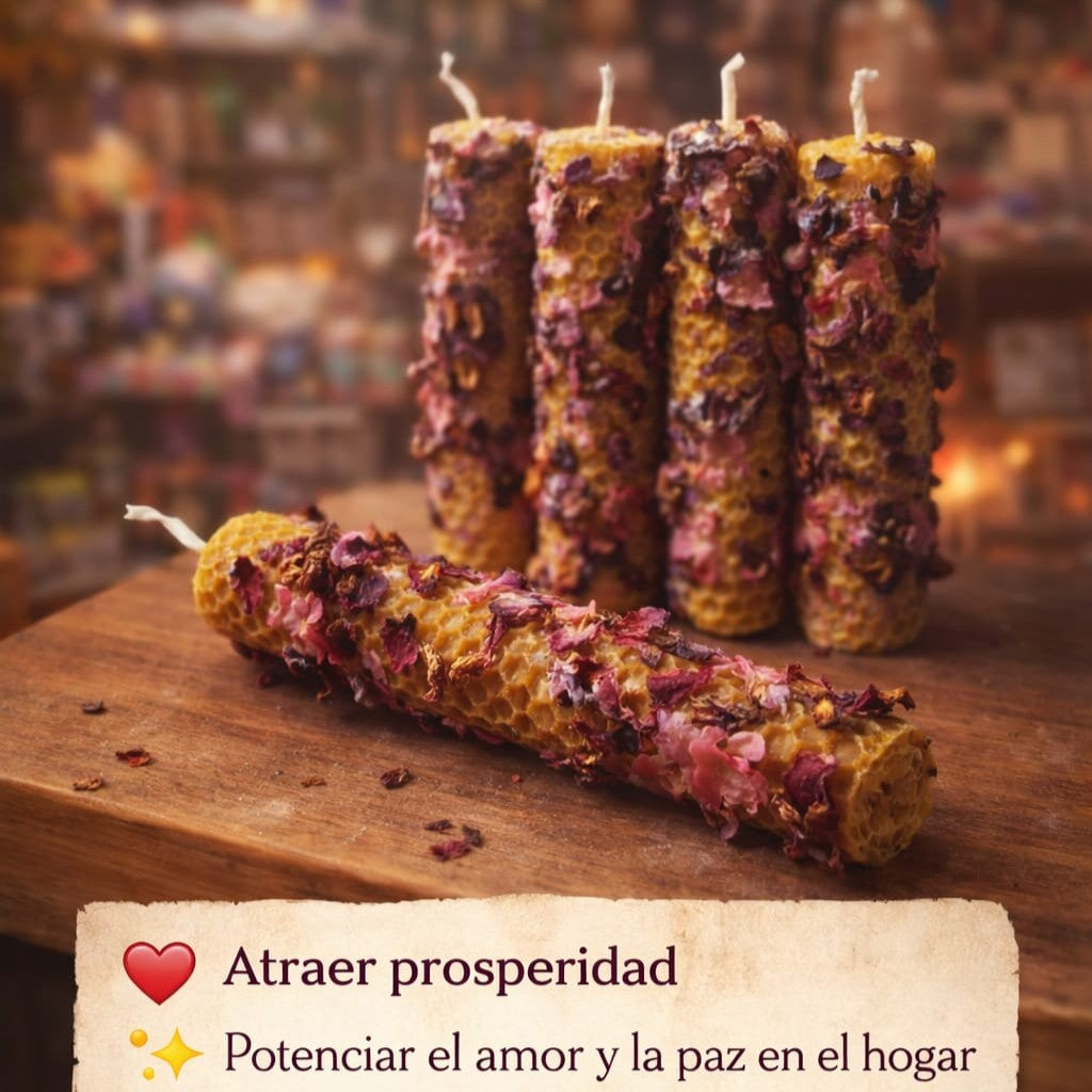 Vela - Panal Miel Abeja Endulzado con Rosas