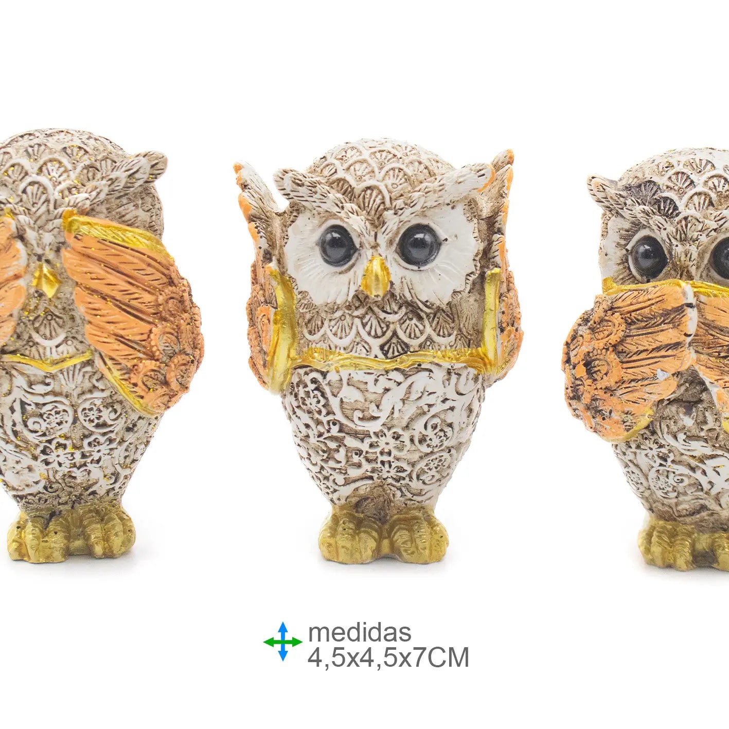 Figurines - Pack de hiboux Voir, entendre et se taire