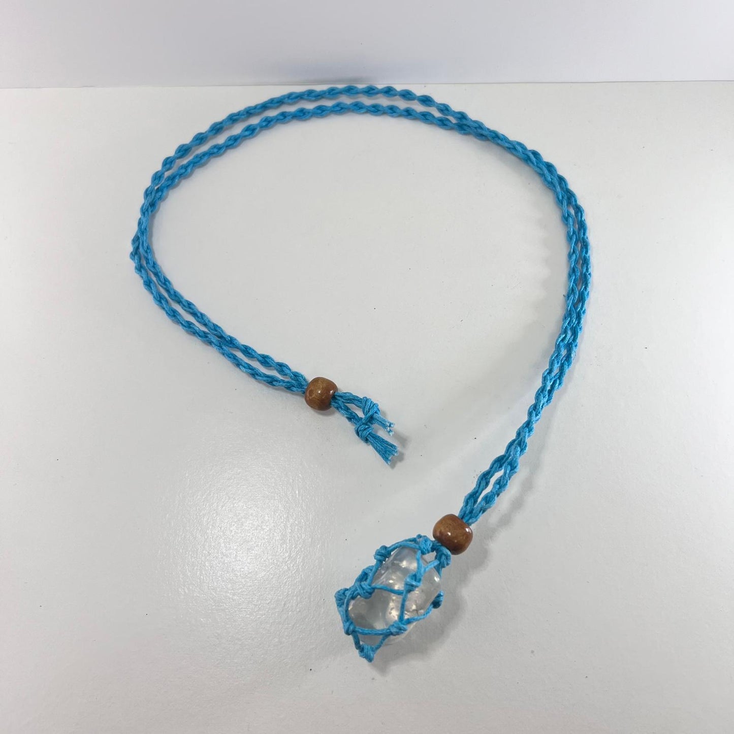 Collar - Cordón Macramé Azul