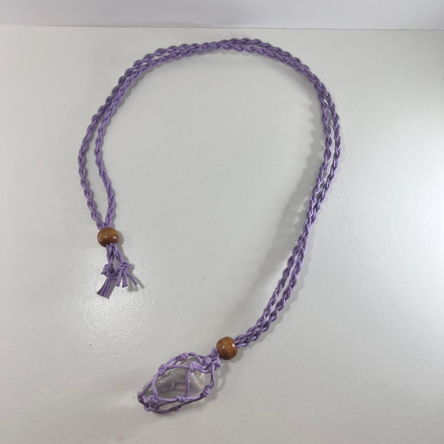 Collar - Cordón Macramé Lila