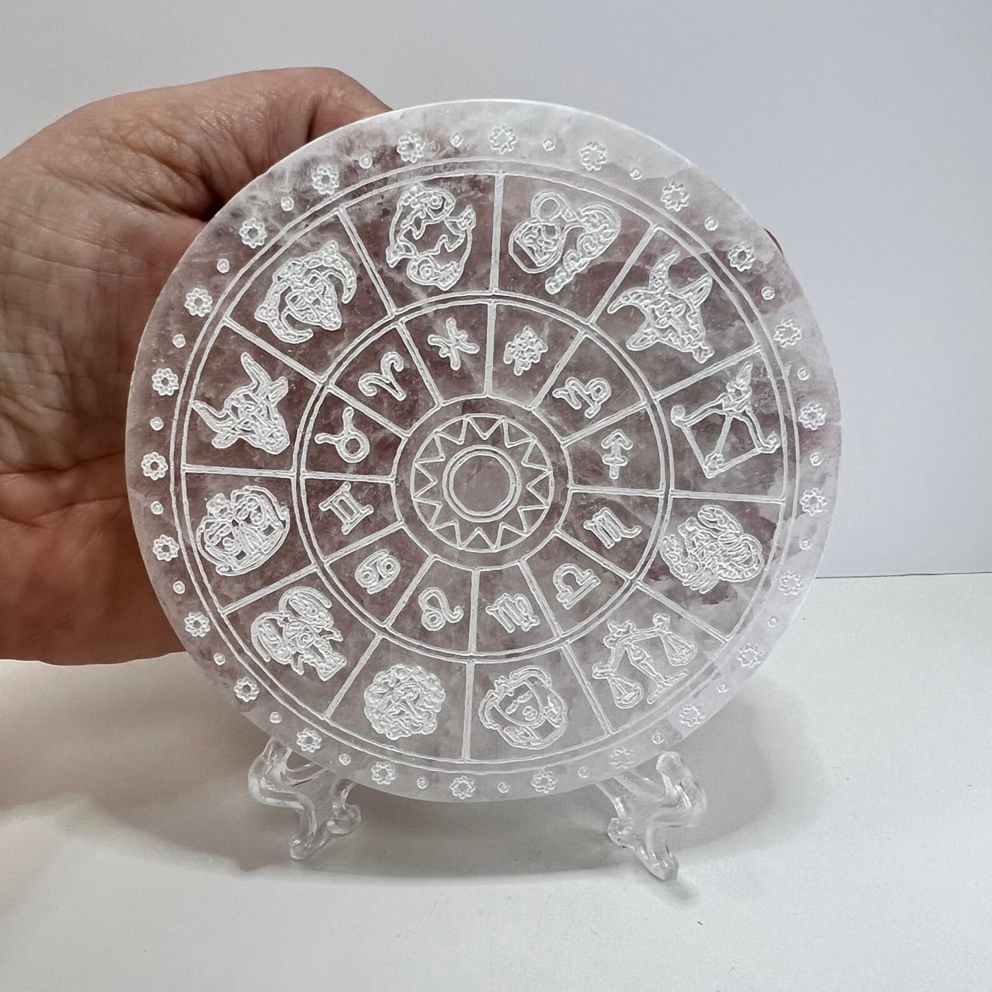 Selenita - Placa Signos del Zodiaco