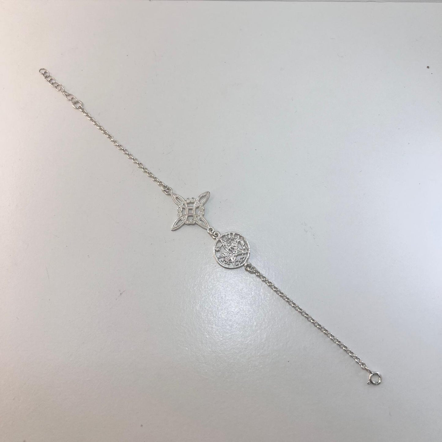 Plata - Pulsera Doble Protección