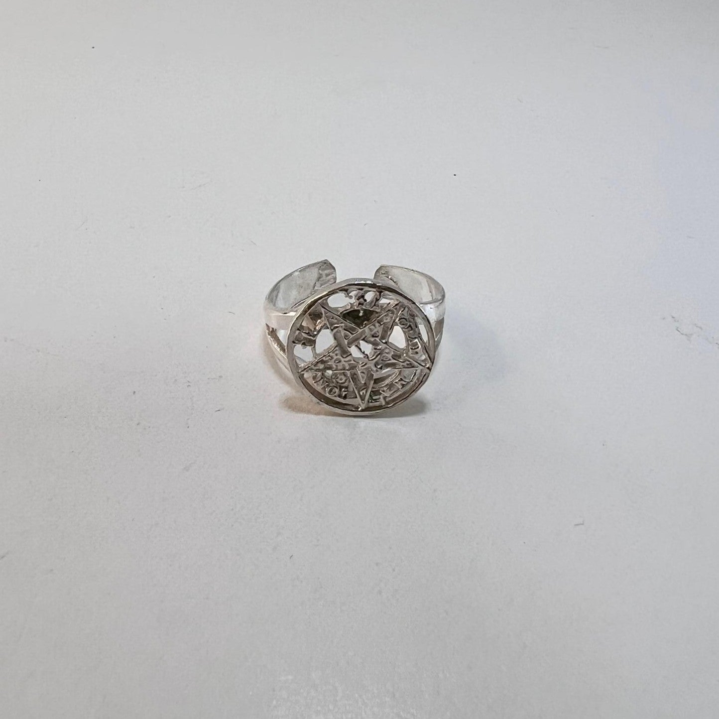 Plata - Anillo Ajustable Tetragramatón