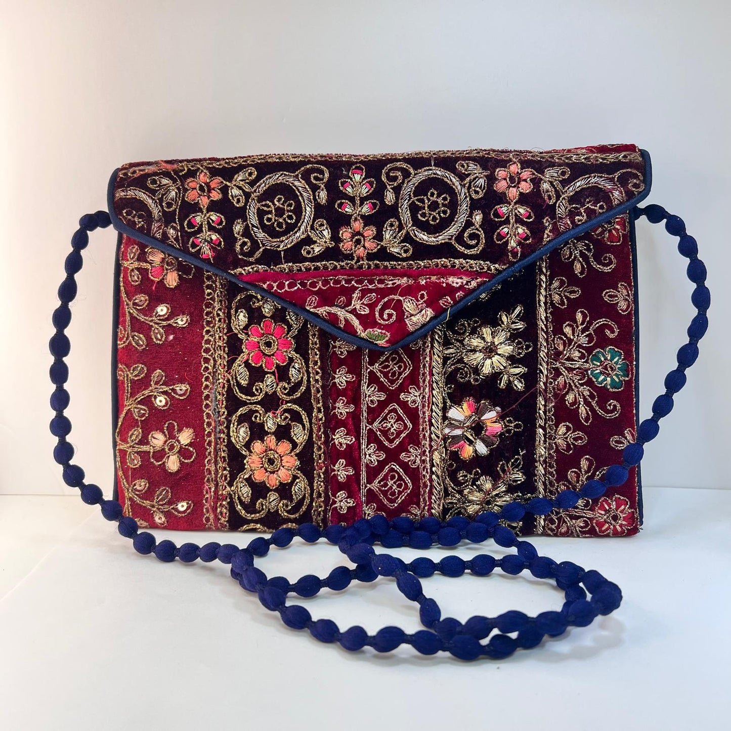 Bolso - Cartera Cenefas Granates