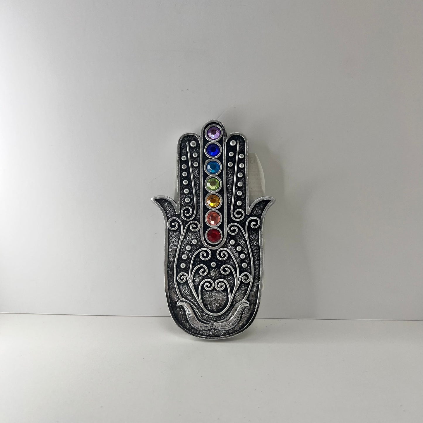 Decoración - Mano de Fátima con 7 Chakras