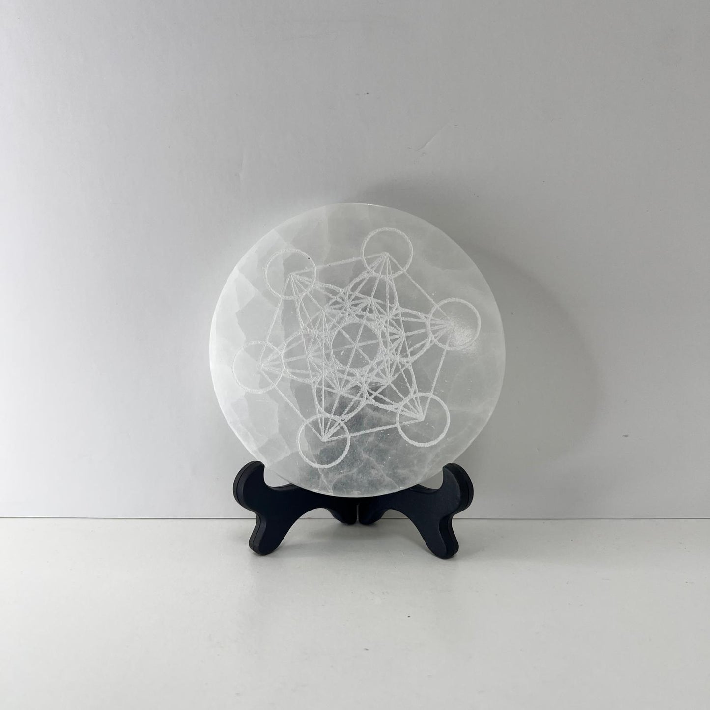 Selenita - Placa de Selenita de Tetragrámaton Blanco