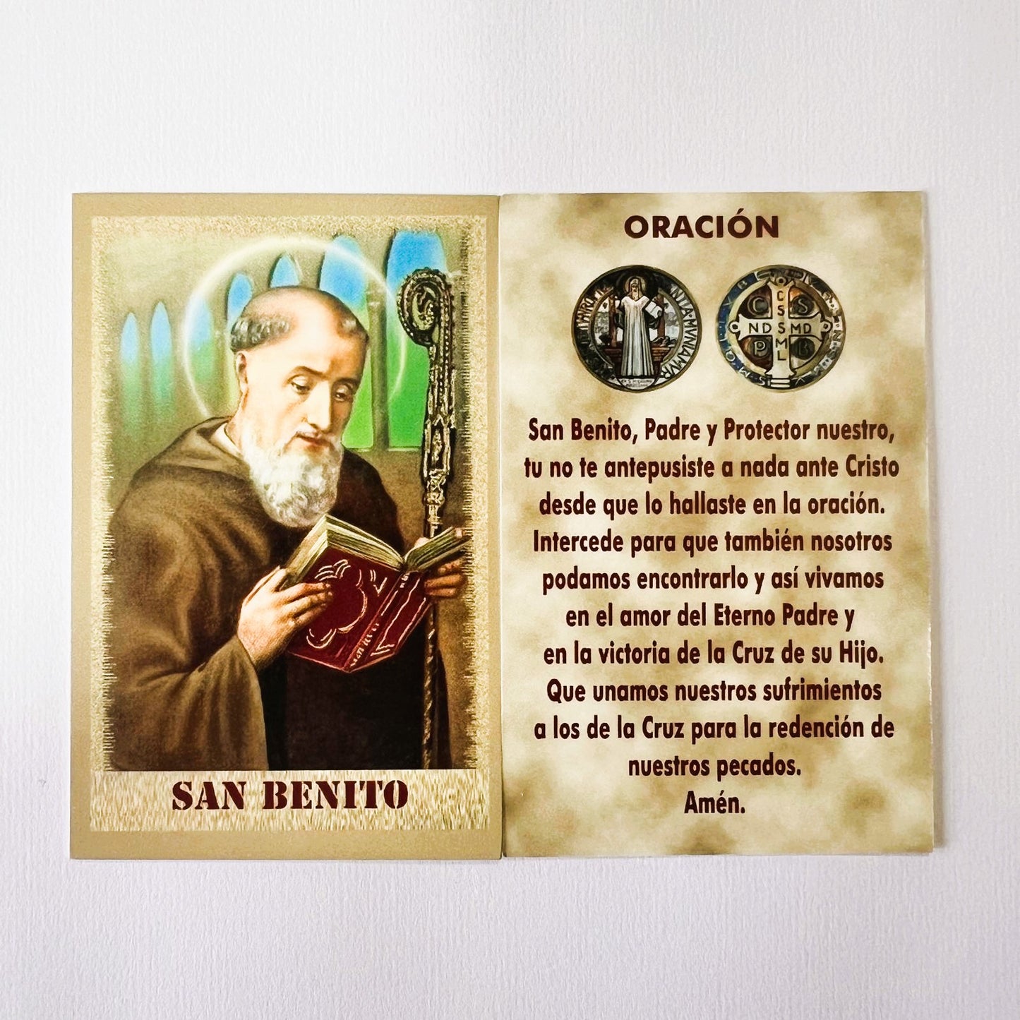 Instrumento - Estampa San Benito con oración