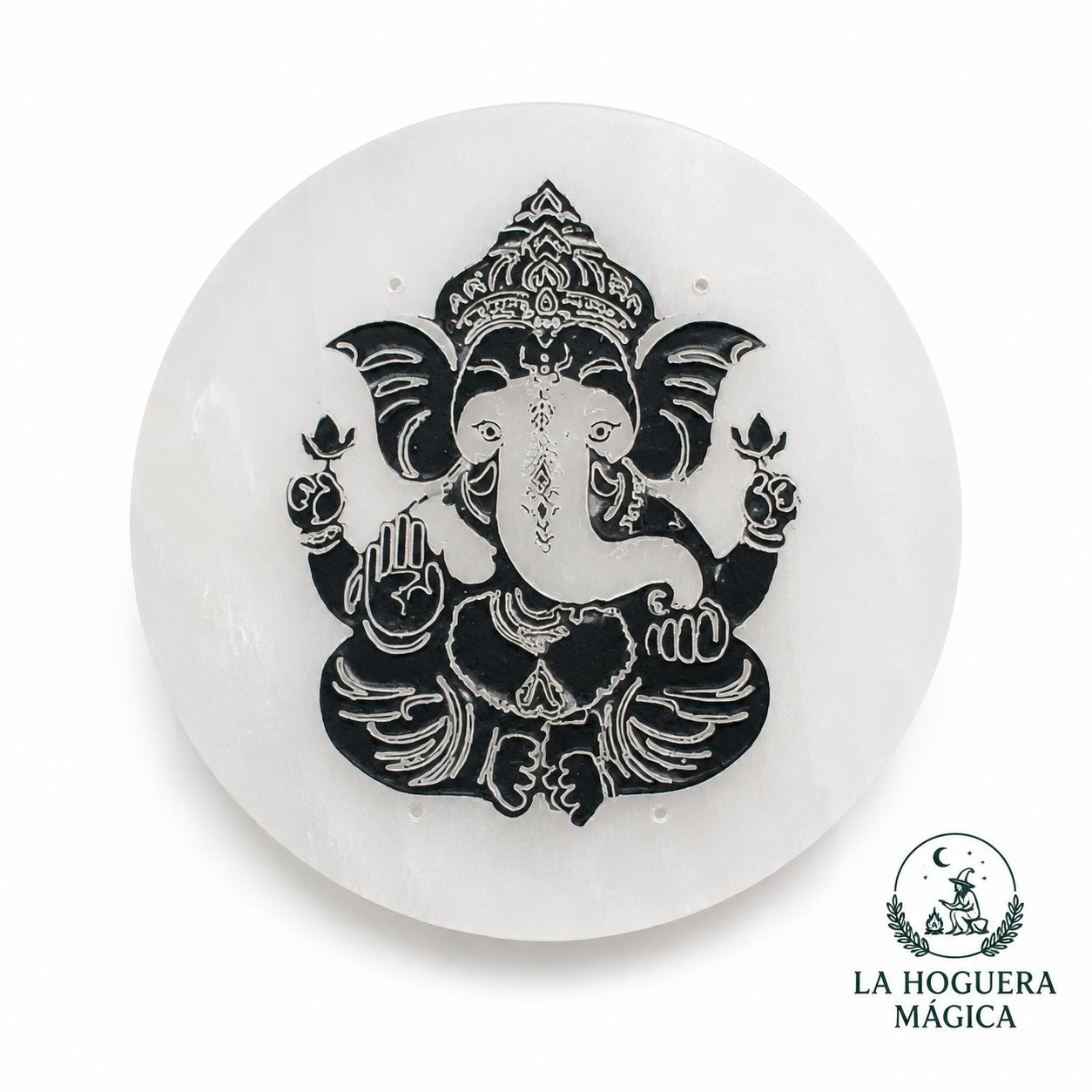 Selenita - Placa Ganesha