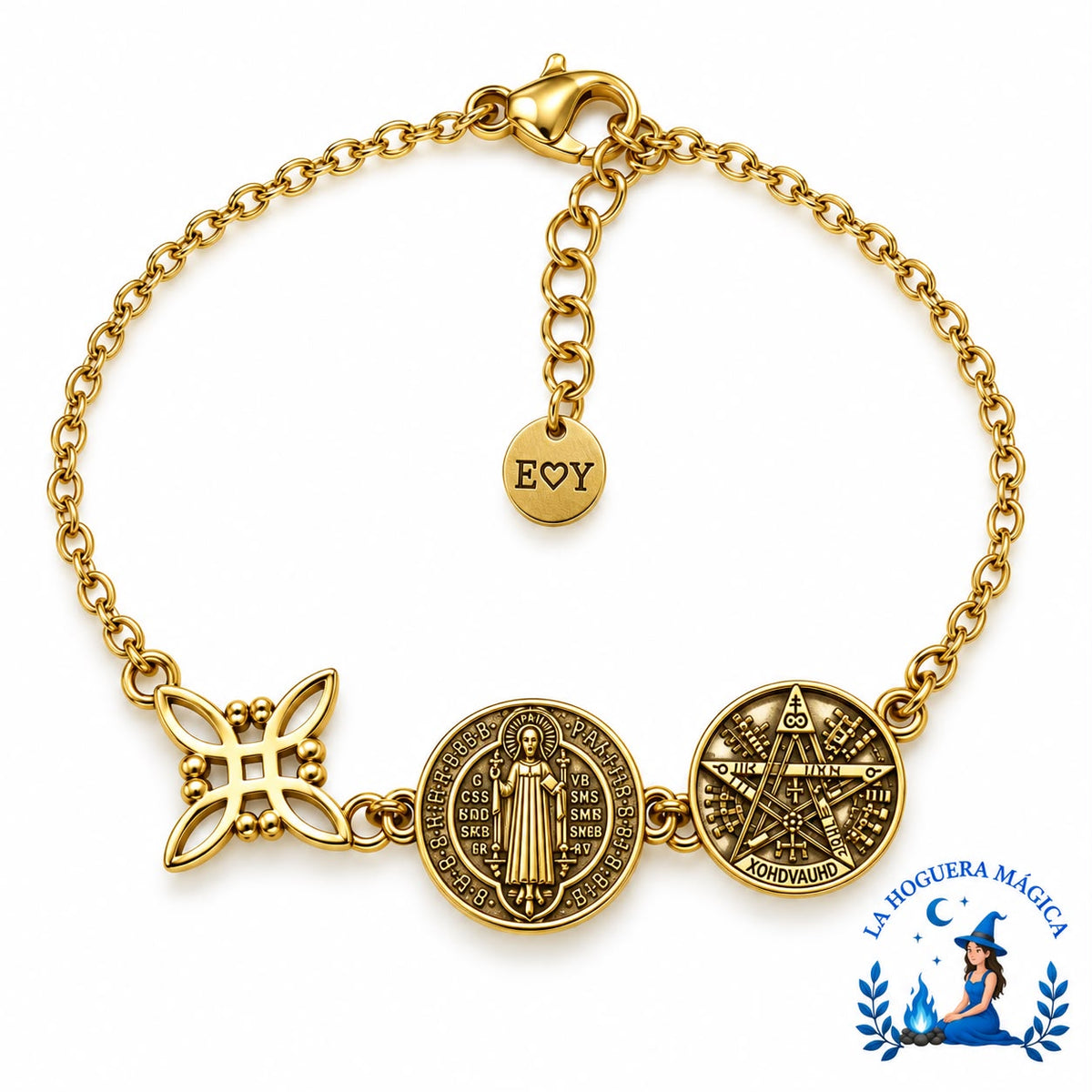 Bracelet - Triple Protection Acier Doré