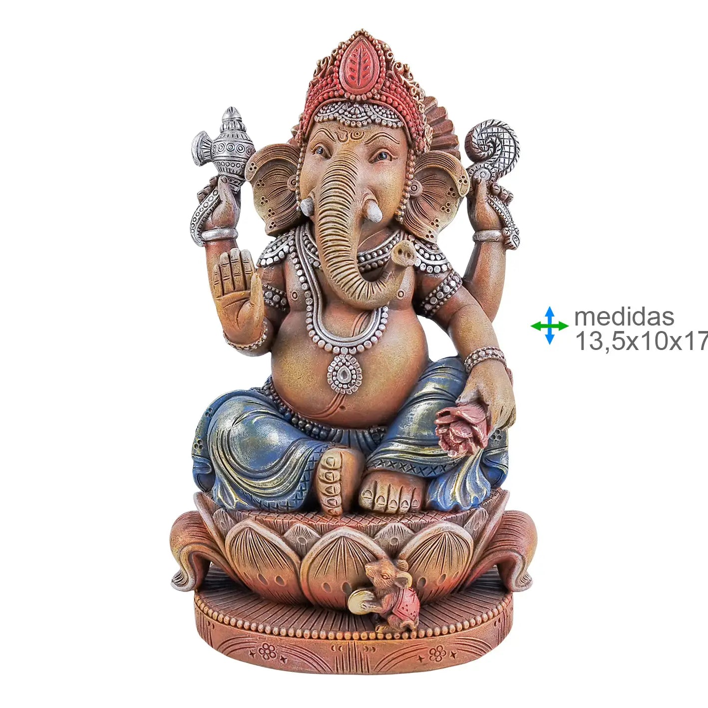Figura - Ganesh Resina 17 x 13 x 27 cm