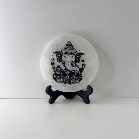 Selenita - Placa de Selenita de Ganesha