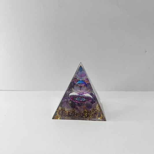 Orgonita - Amatista con Esfera Cuarzo Cristal