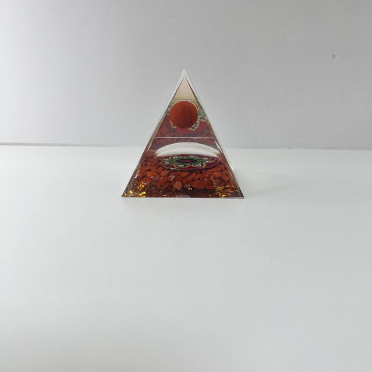 Orgonita - Jaspe Rojo con Esfera de Jaspe Rojo