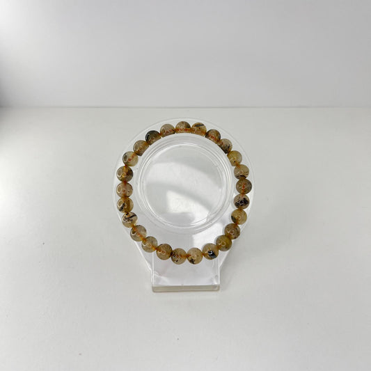Pulsera - Cuarzo Rutilado (8 mm)