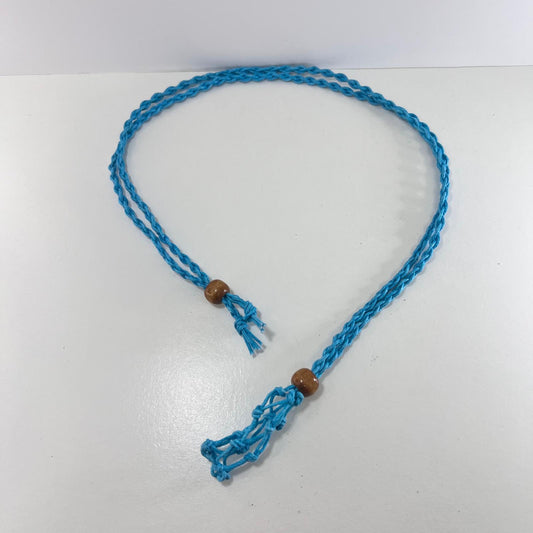 Collar - Cordón Macramé Azul