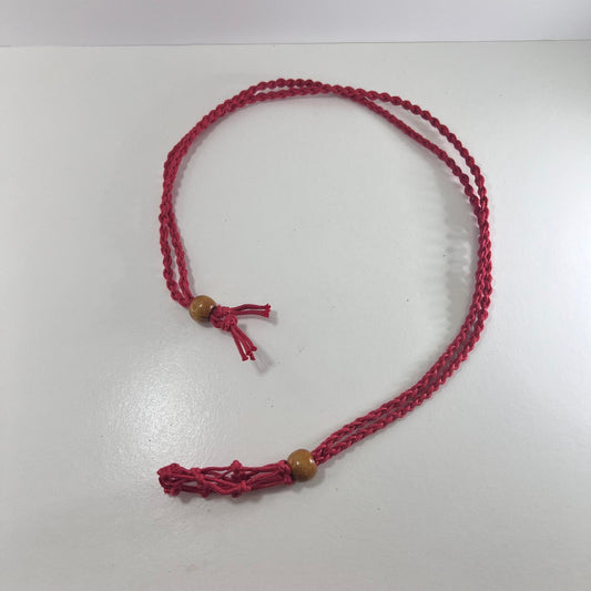 Collar - Cordón Macramé Rojo