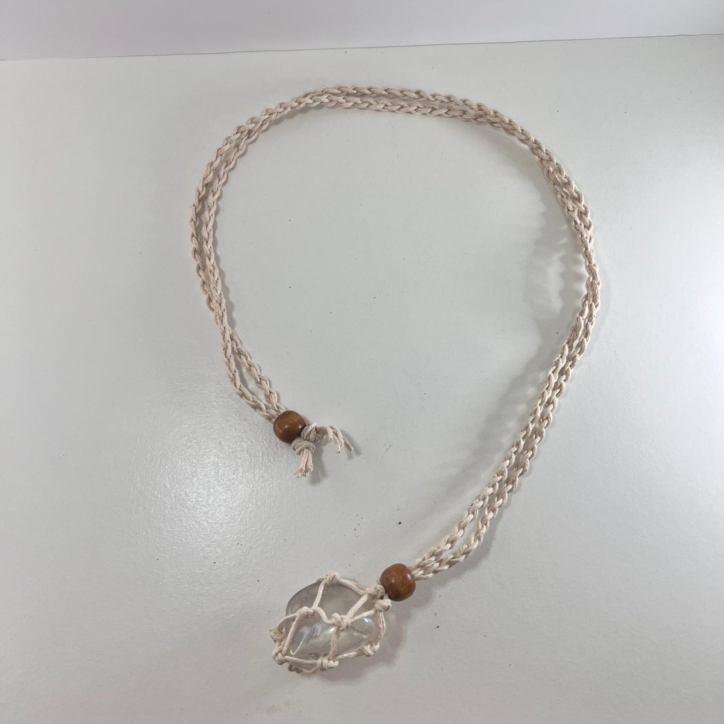 Collar - Cordón Macramé Crudo