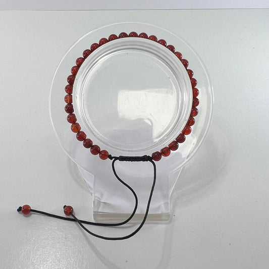 Pulsera - Cornalina (4 mm) Ajustable