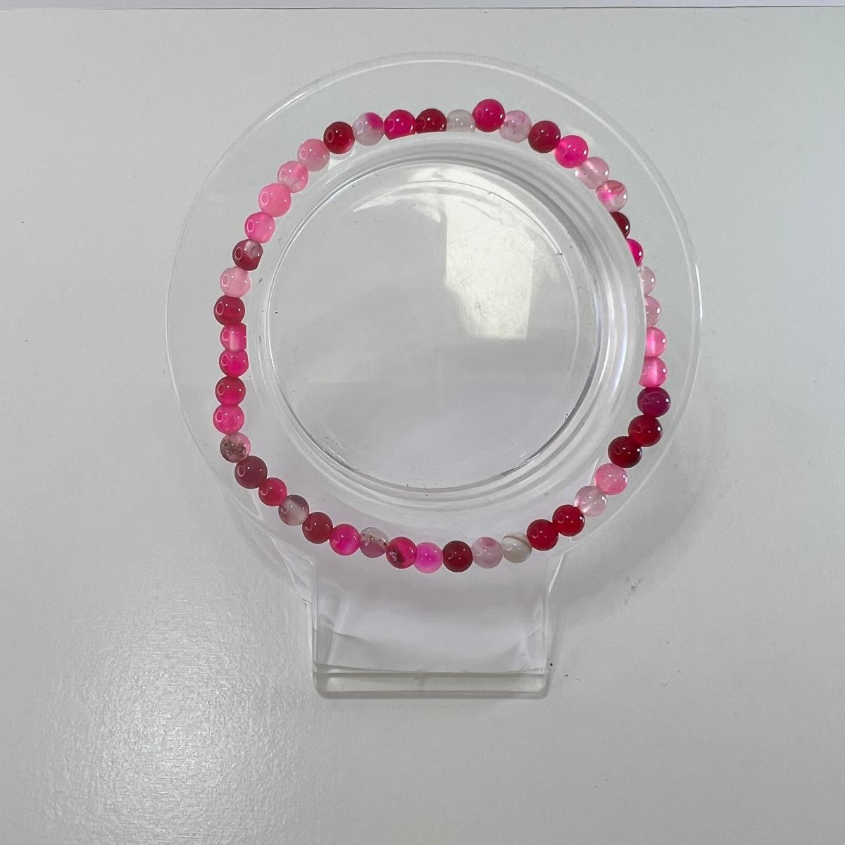 Pulsera - Ágata Rosa (4 mm)