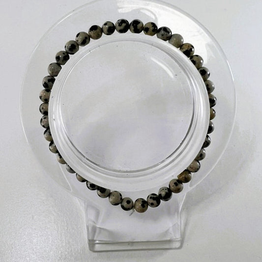 Pulsera - Jaspe Dálmata (4 mm)