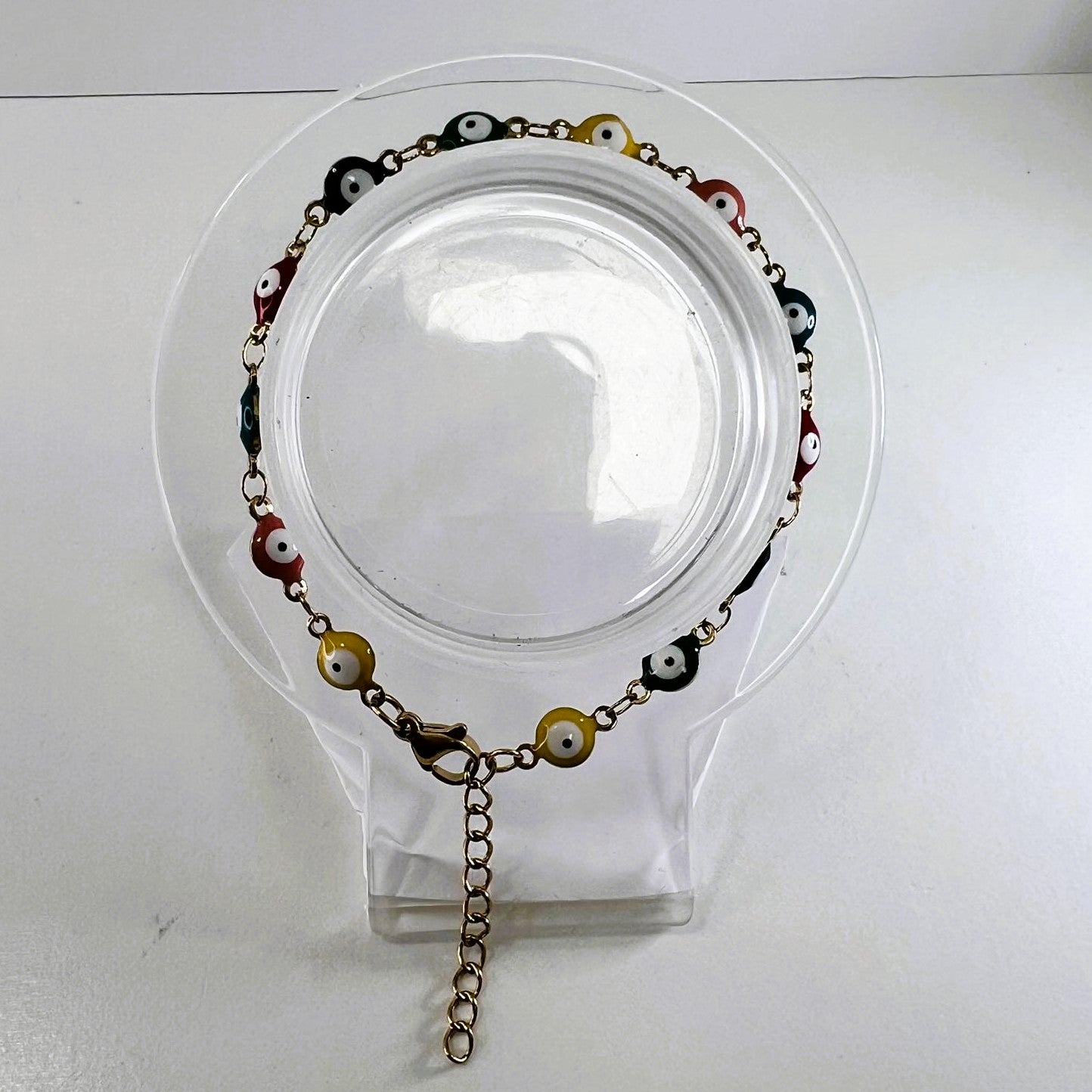 Pulsera - Acero Dorado Ojos Turcos