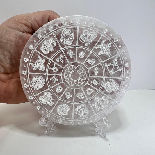 Selenita - Placa Signos del Zodiaco