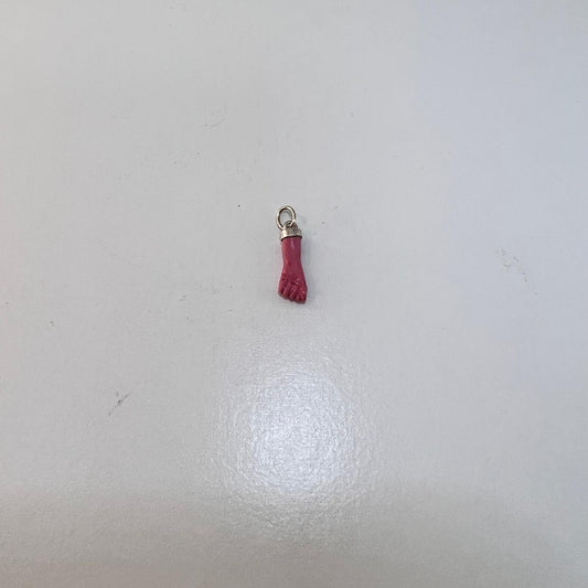 Plata - Colgante Puño Rosa