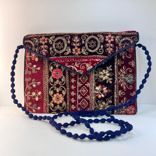 Bolso - Cartera Cenefas Granates