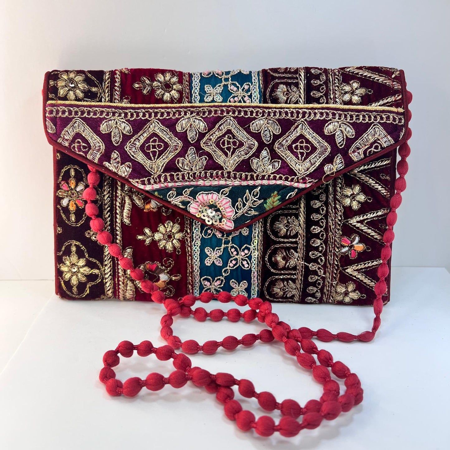 Bolso - Cartera Cenefas Verdes