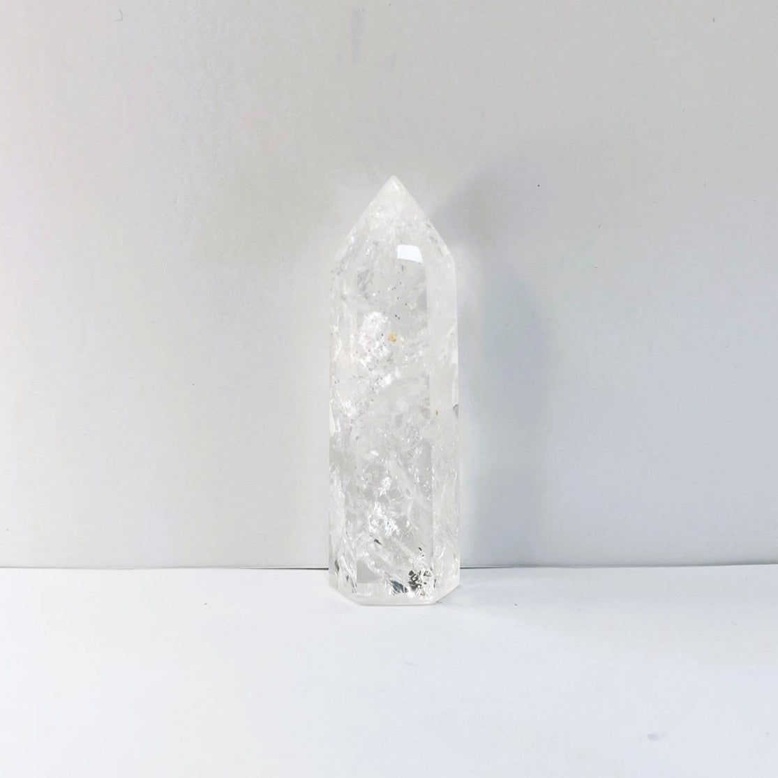 Piedra - Punta Cuarzo Blanco Craquelado