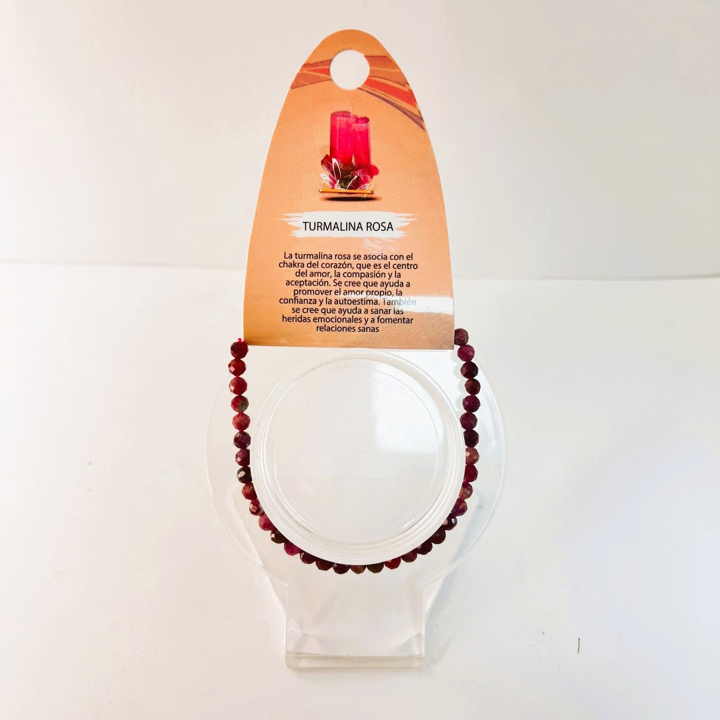 Pulsera - Facetada Turmalina Rosa