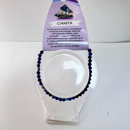 Pulsera - Facetada Cianita Azul