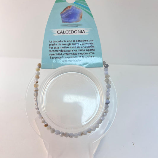 Pulsera- Facetada Calcedonia