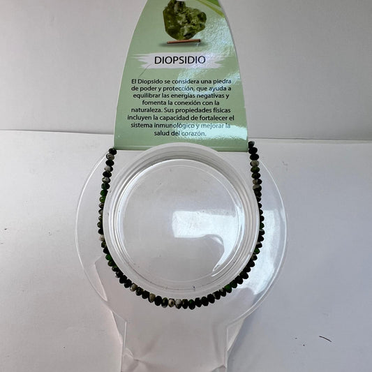 Pulsera - Facetada Diopsido
