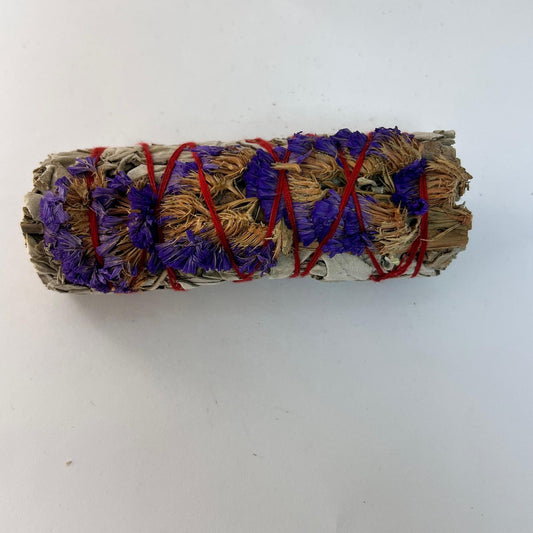 sahumerio - Atadito de Salvia Blanca con Sinuata Púrpura