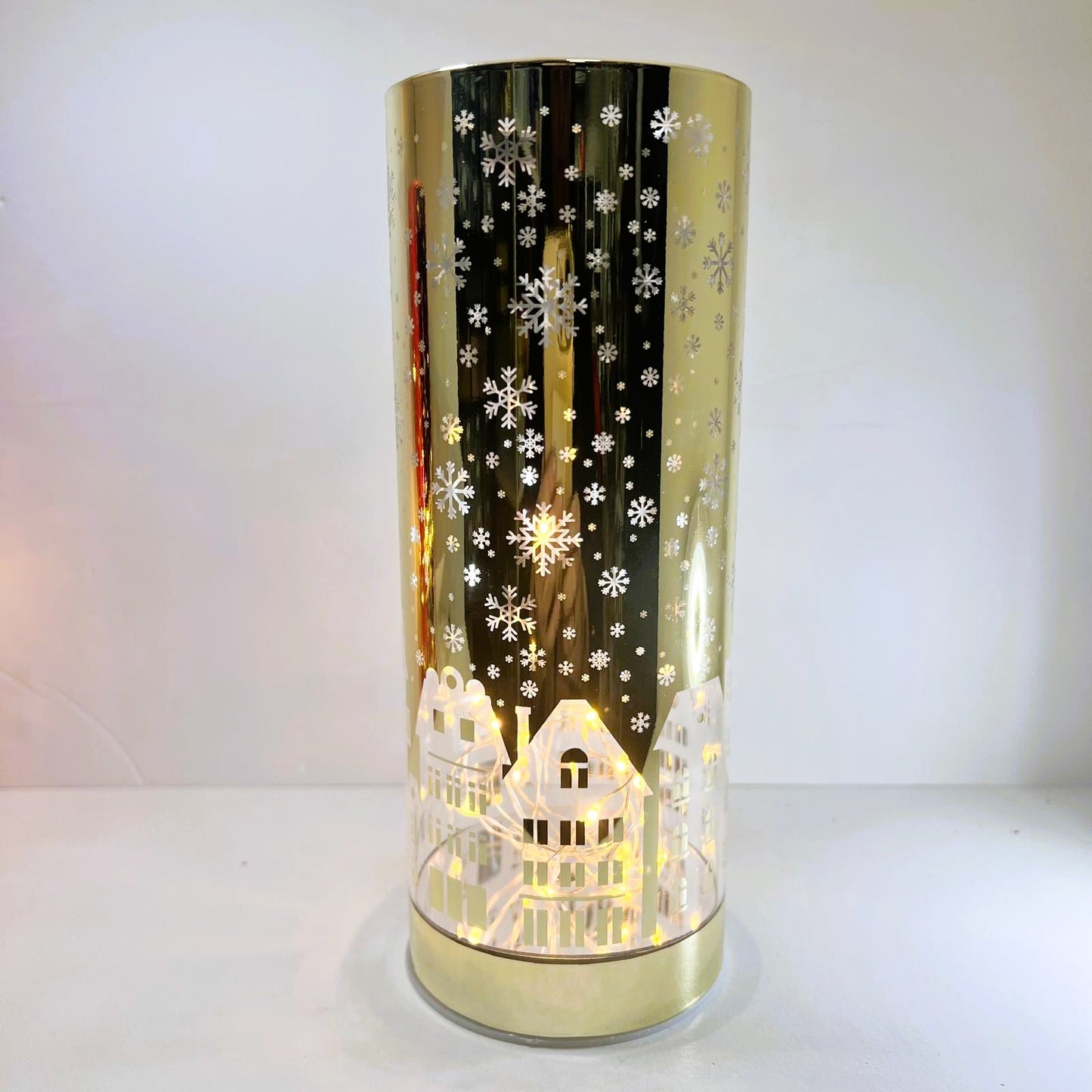 Navidad - Lámpara Ciudad Navideña Dorada