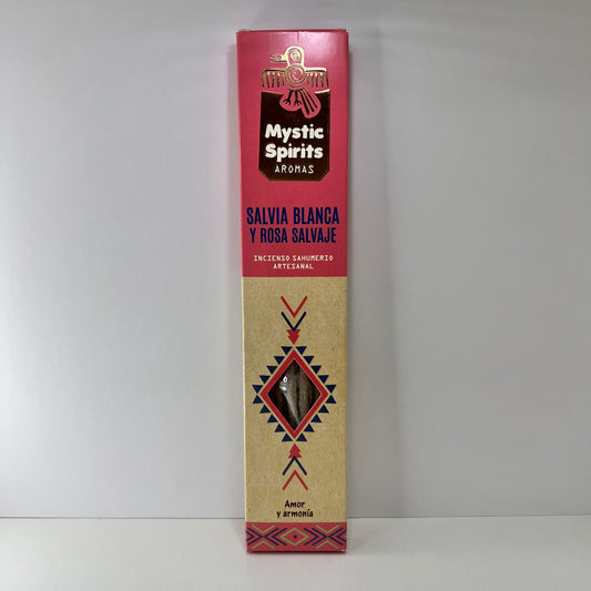 Incienso- Mystic Spirits de Salvia Blanca y Rosa Salvaje