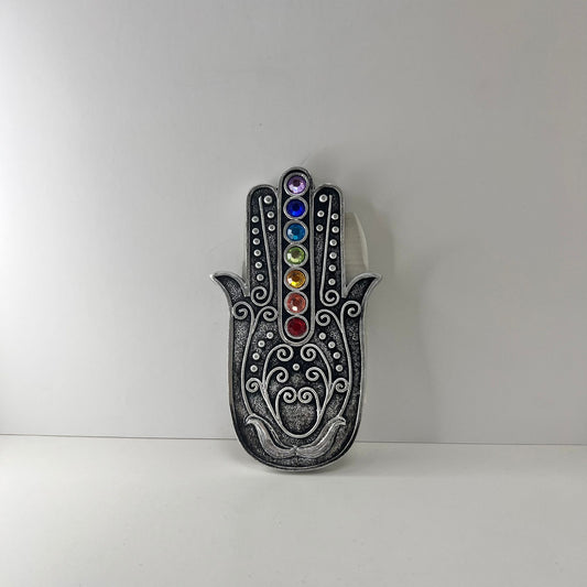 Decoración - Mano de Fátima con 7 Chakras