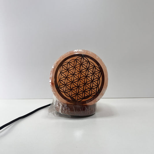Lámpara - Lámpara de Sal Flor de la Vida