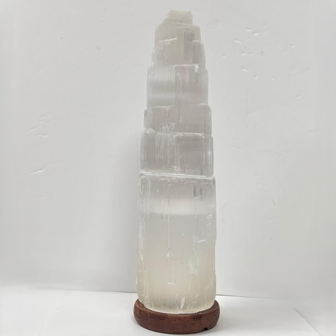 Lámpara - Selenita (30 cm)