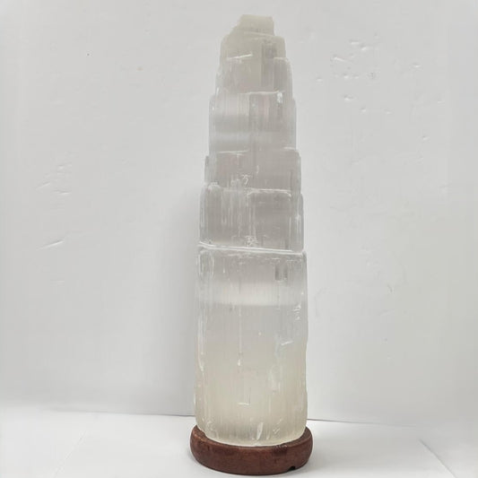 Lámpara - Selenita (30 cm)