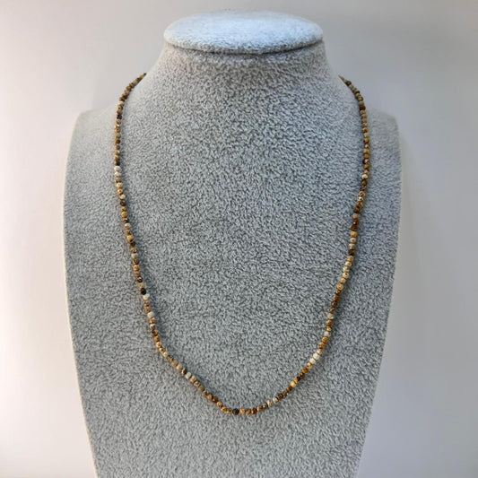 Collar - Choker Jaspe Madera