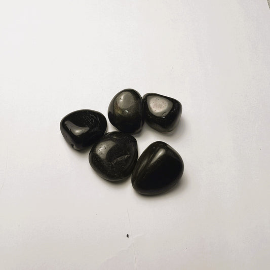 Piedra - Obsidiana Negra con Reflejos Dorados