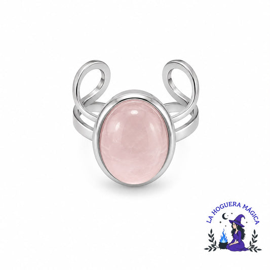 Anillo - Cuarzo Rosa
