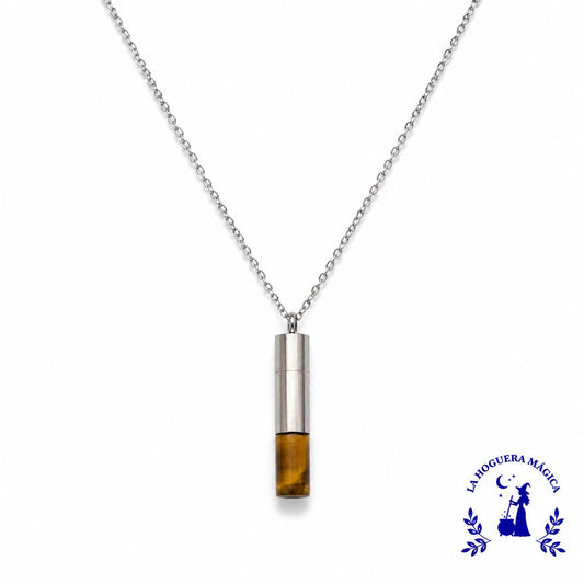 Collar - Cofre de Acero con Mineral
