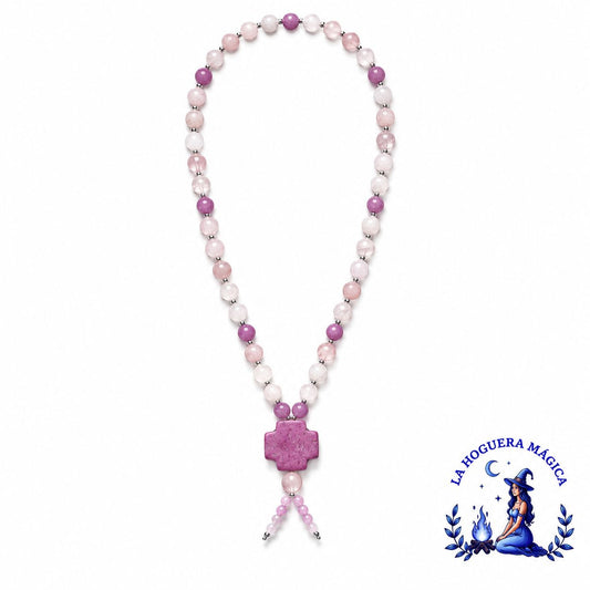 Contador - Códigos Sagrados  Cuarzo Rosa y Ágata Morada