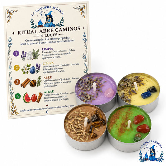 Velas - Ritual Abre Caminos · 4 Luces