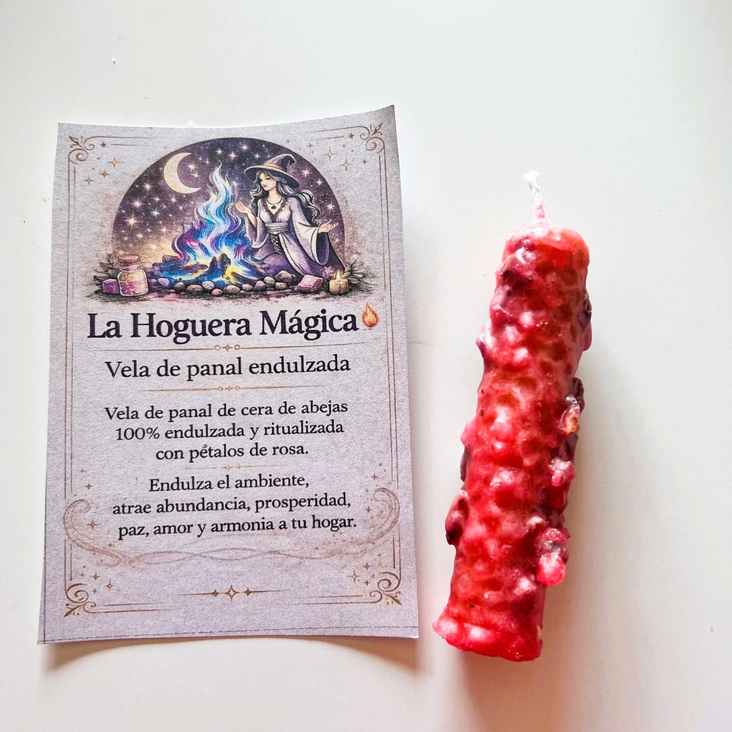 Vela - Panal Miel Abeja Endulzado con Rosas