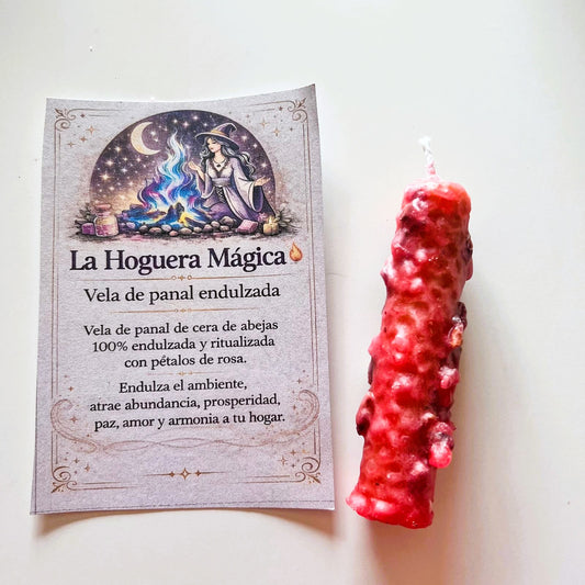 Vela - Panal Miel Abeja Endulzado con Rosas