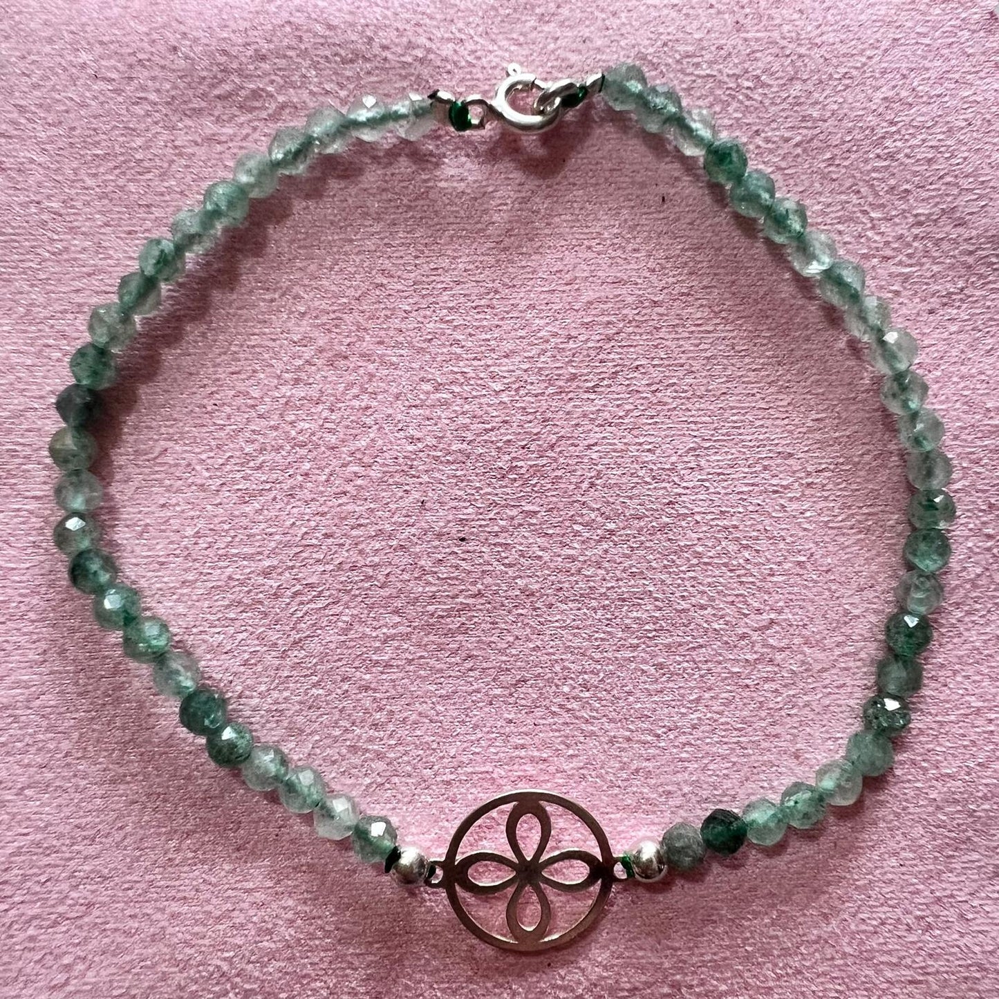 Plata - Pulsera Facetada con Sigilo de la Abundancia